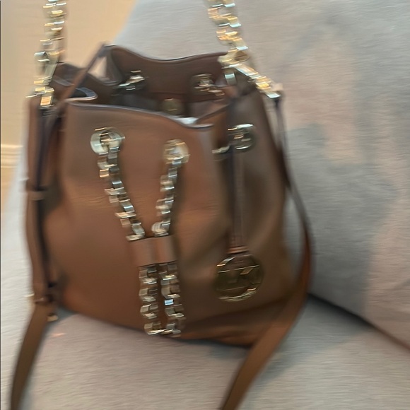 Michael Kors Handbags - Michael Kors Brown Leather Bucket Bag